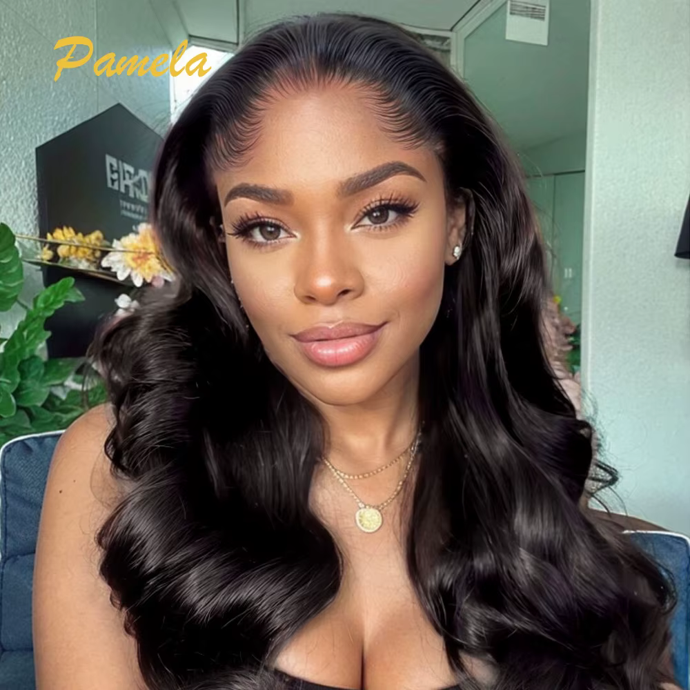 Perruque Lagos Hairline 13x4 Invisible Lace Frontal, Densité 250, Cheveux Humains Ondulés Profonds,