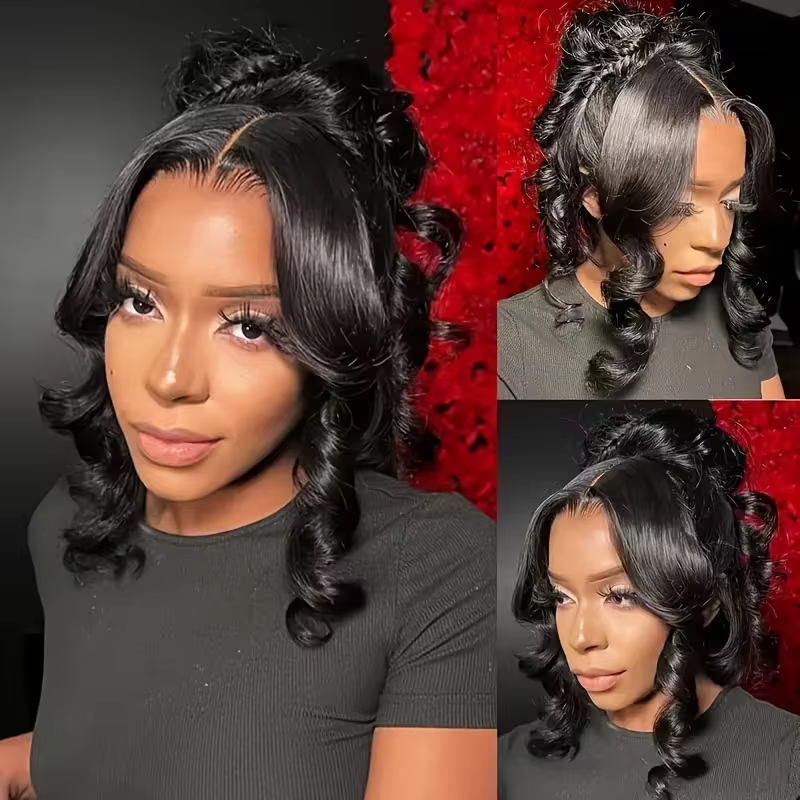Perruque Body Wave 360 Lace Invisible avec cordon de serrage, cheveux humains brésiliens, 32 pouces,