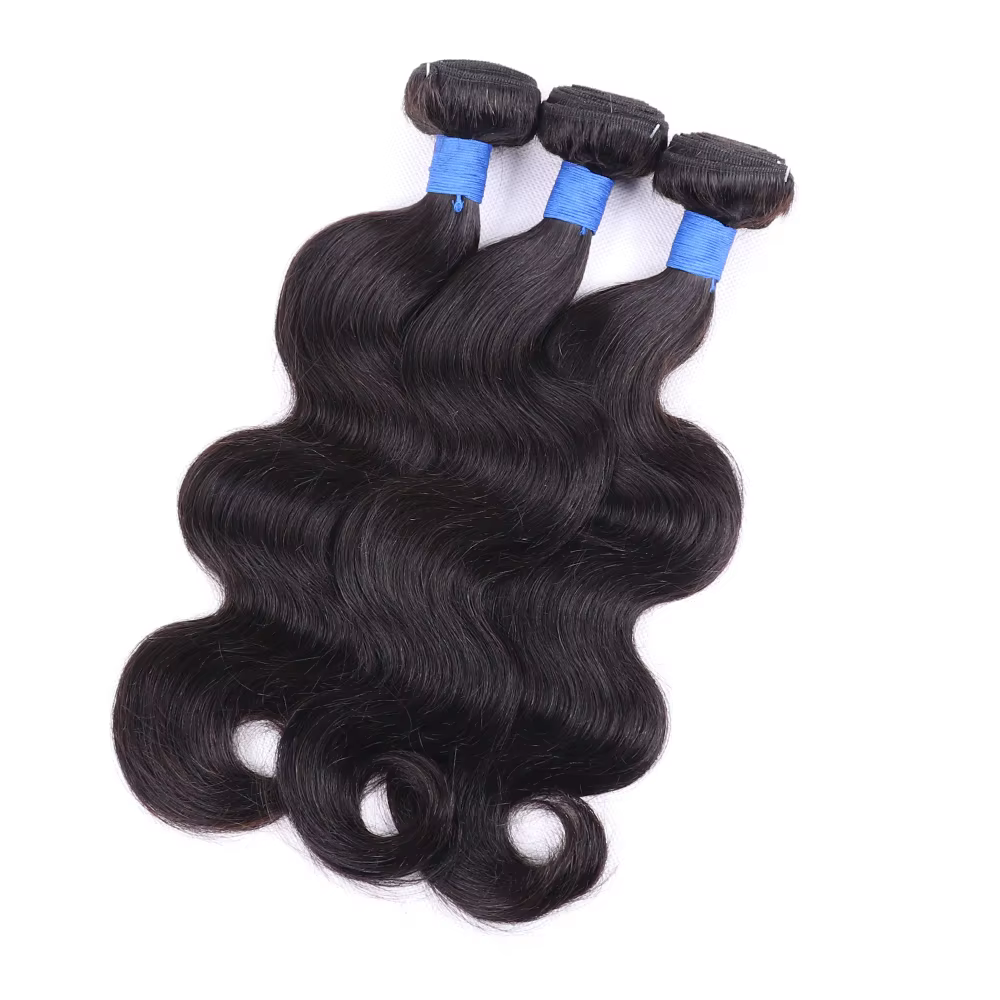 Extensions de cheveux humains brésiliens Remy non traités, ondulés, double épaisseur, 3 ou 4 paquets
