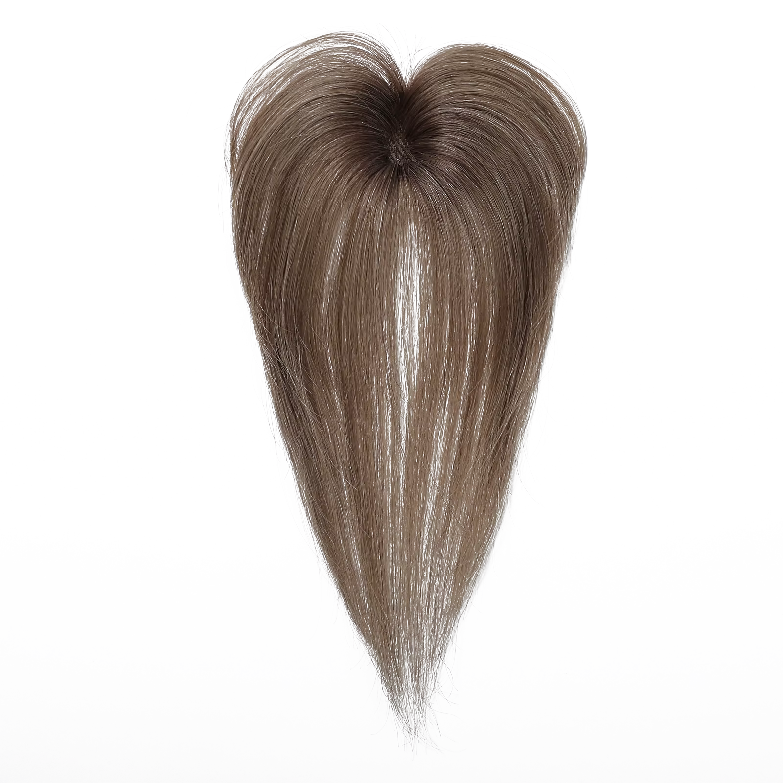 100% Remy cheveux humains Toppers avec frange brun clair postiches 3D vaporeux frange pour les femme