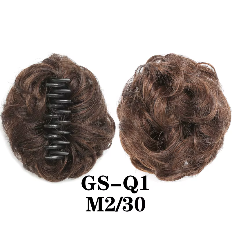 Extensions de cheveux de Chignon en désordre Chignon bouclé ondulé ébouriffé Updo postiche synthétiq