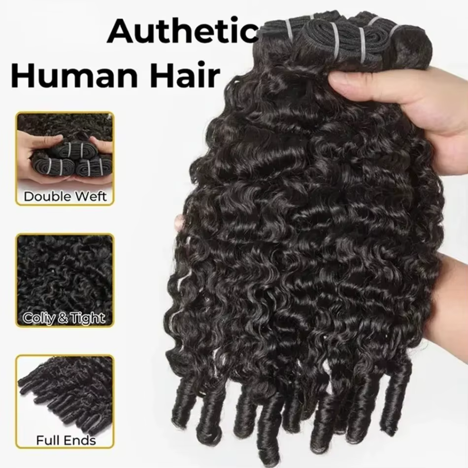 Extensions de cheveux humains bouclés vierges 12A, style boucles birmanes et ondulations aquatiques,