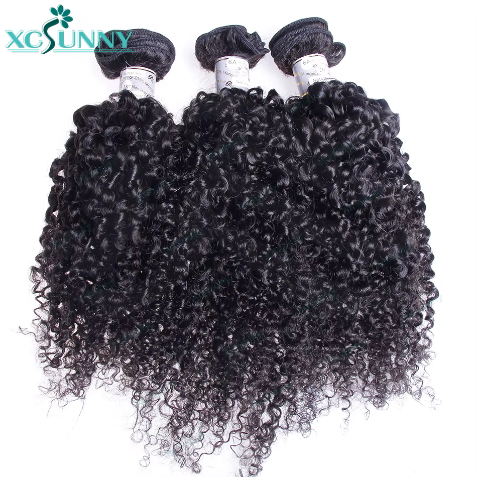 Bundles Kinky Curly Extensions de Cheveux Humains pour Femmes Noires, Double proximité, Wn Birman Ki