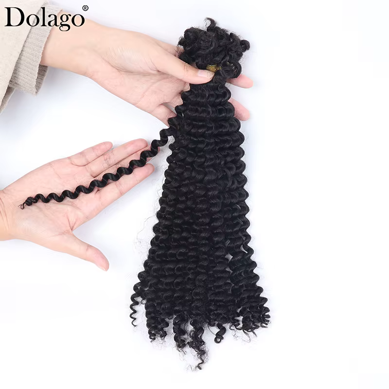 Extensions de cheveux Afro crépus bouclés, Microlocs, tressage humain, cheveux en vrac pour tresser,