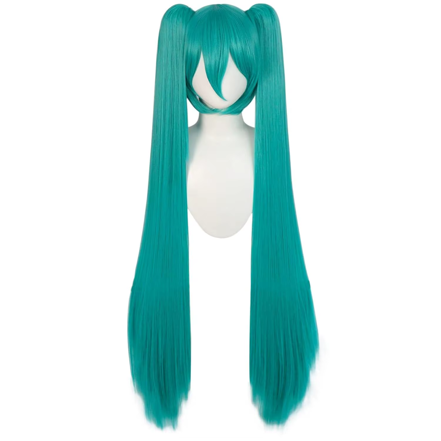 Perruque synthétique longue à Double Clip, queue de cheval Hatsune Miku, Costume pour femmes et fill