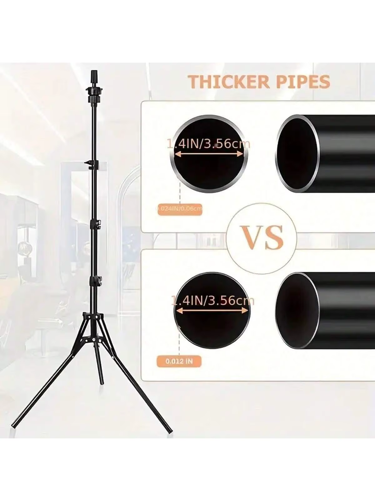 Support de perruque et ensemble combiné de 22 pouces, support de tête de perruque en toile avec tête
