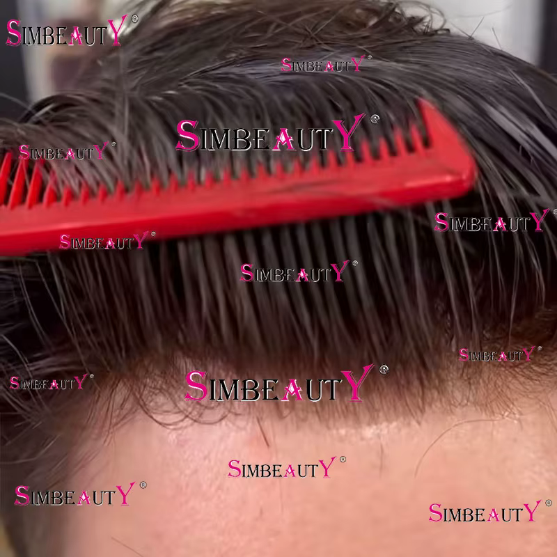 Indétectable 1b80 1b65 cheveux gris homme toupet cheveux humains mâle capillaire prothèses système n