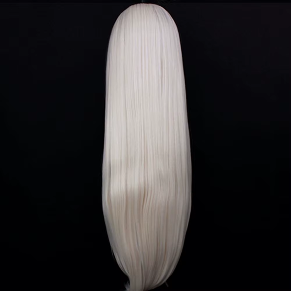 Perruque Lace Front Wig synthétique ondulée naturelle Blonde platine, cheveux synthétiques longs ond