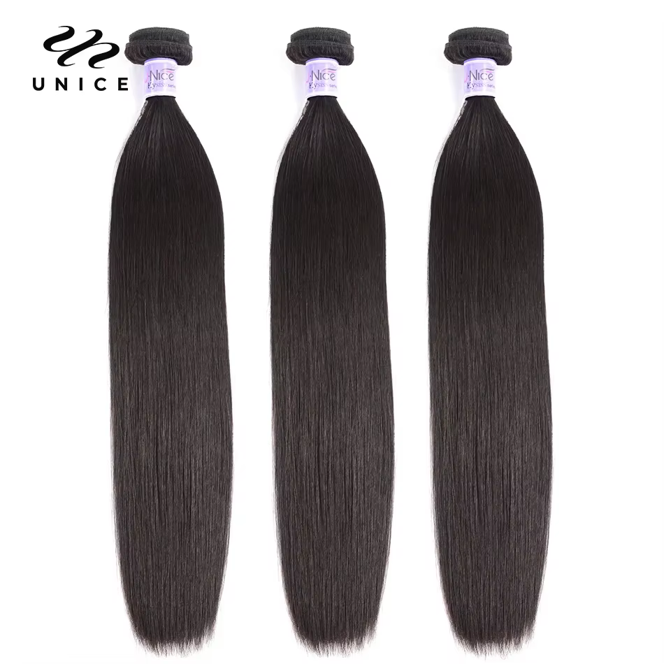 Tissage en lot malaisien naturel – UNice Kysiss Series, cheveux vierges, couleur naturelle, 8-30 pou
