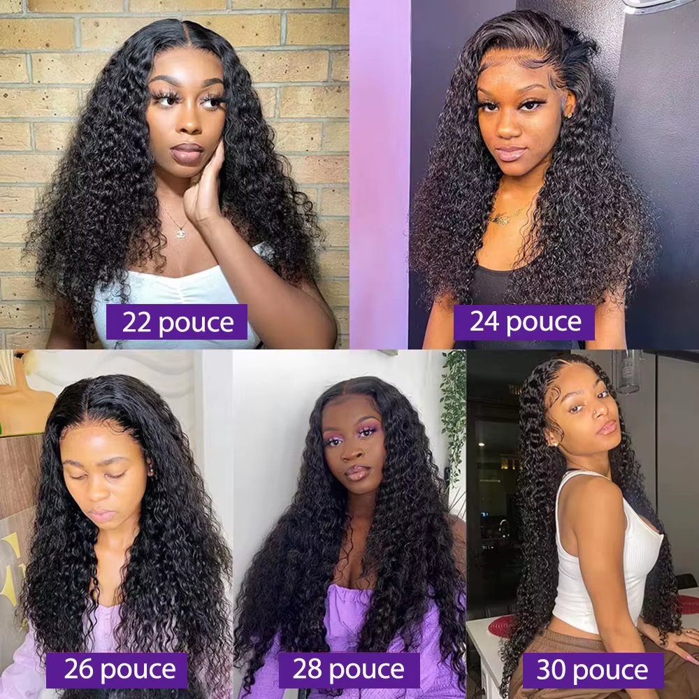 6x4 dentelle vague d'eau sans colle perruques avant de lacet perruque de cheveux humains sans colle