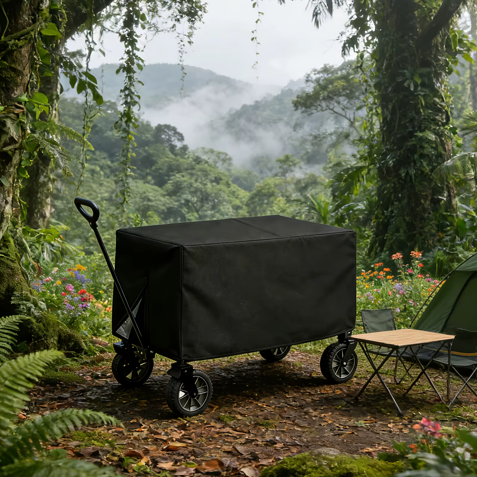 Housse de chariot pliable multifonctionnelle, adaptée à la plupart des chariots utilitaires d'extéri