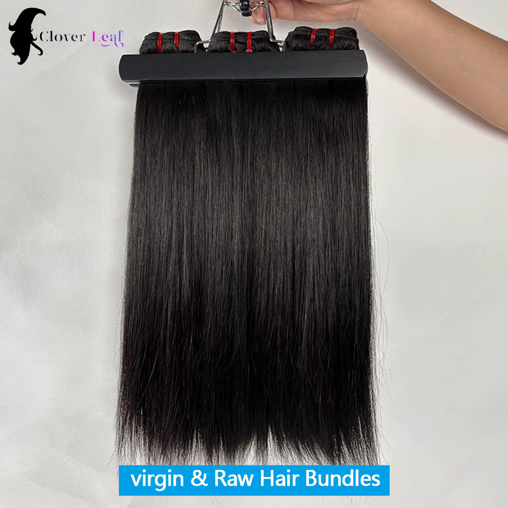 Mèches vietnamiennes 100% naturelles lisses, Double tirage, Extensions de cheveux non traités, 15A