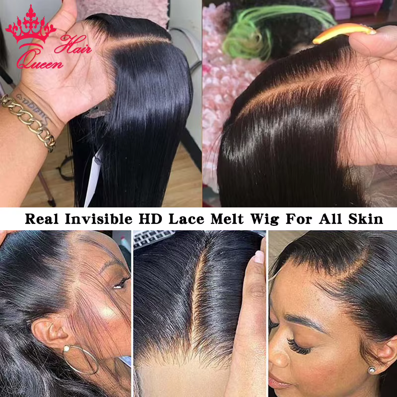 Invisible HD Transparent Lace Wigs 13x6 Lace Front Wig Brazilian Straight Lace Front Virgin Human Ra