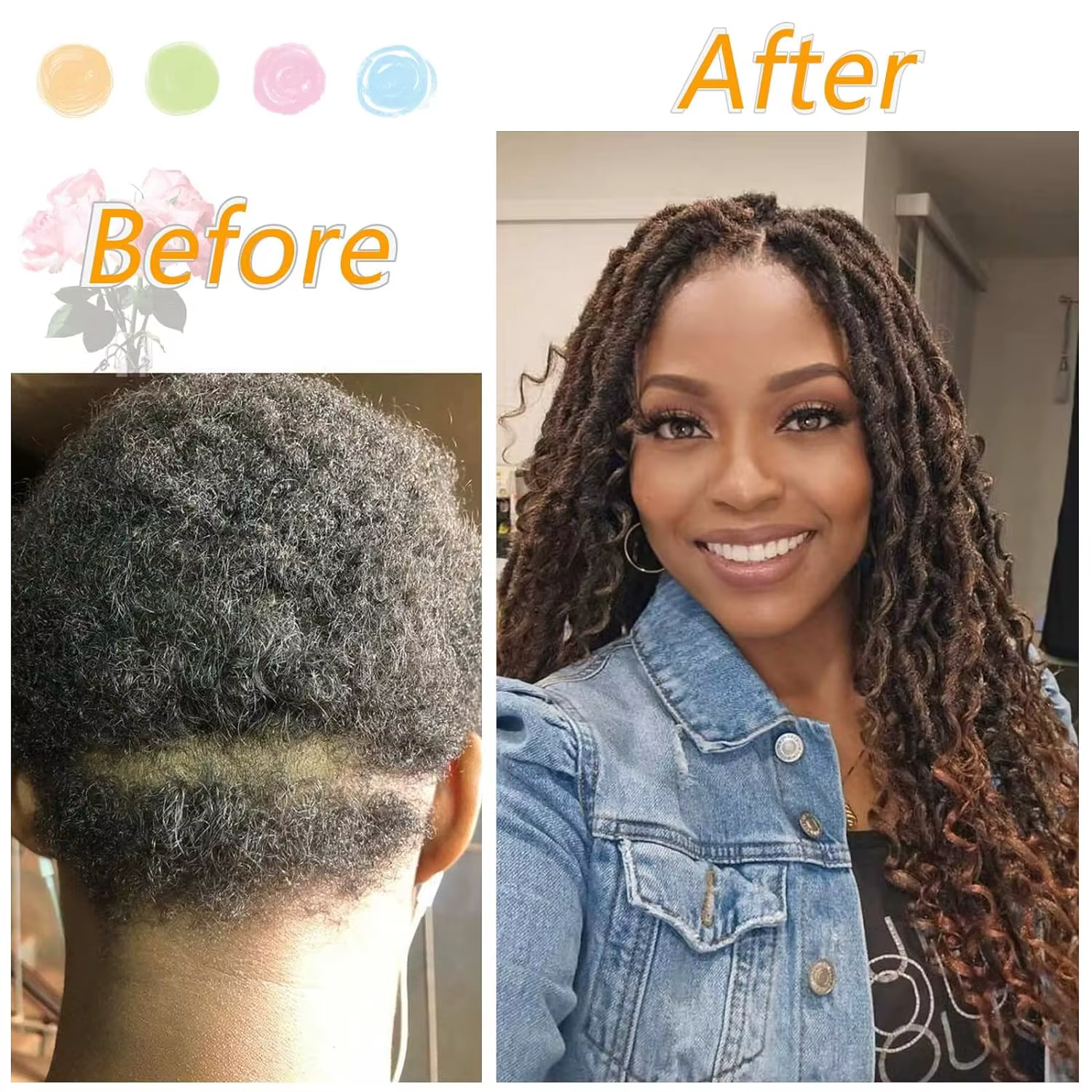 14 "Faux Locs Crochet cheveux 8 paquets pré-bouclés déesse Locs Crochet cheveux avec extrémité boucl