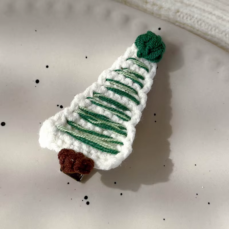 Pinces à cheveux série noël, épingles à cheveux en laine d'hiver, pinces BB pour arbre de noël pour 