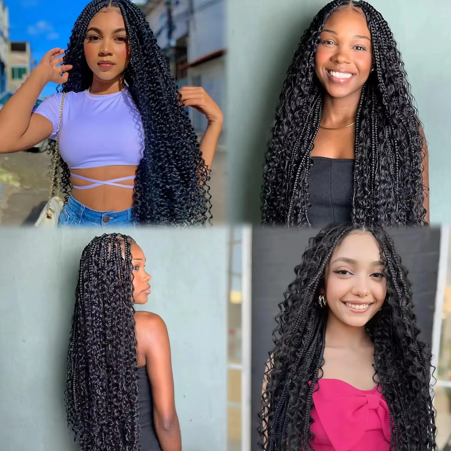 Tressage humain cheveux vague profonde en vrac cheveux humains 100g sans trame cheveux humains paque