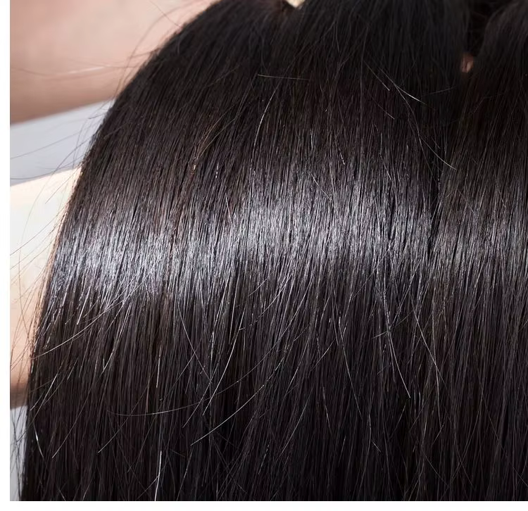 Cheveux humains vierges brésiliens lisses, 4 lots, couleur naturelle, 16-26 pouces, extensions de ch