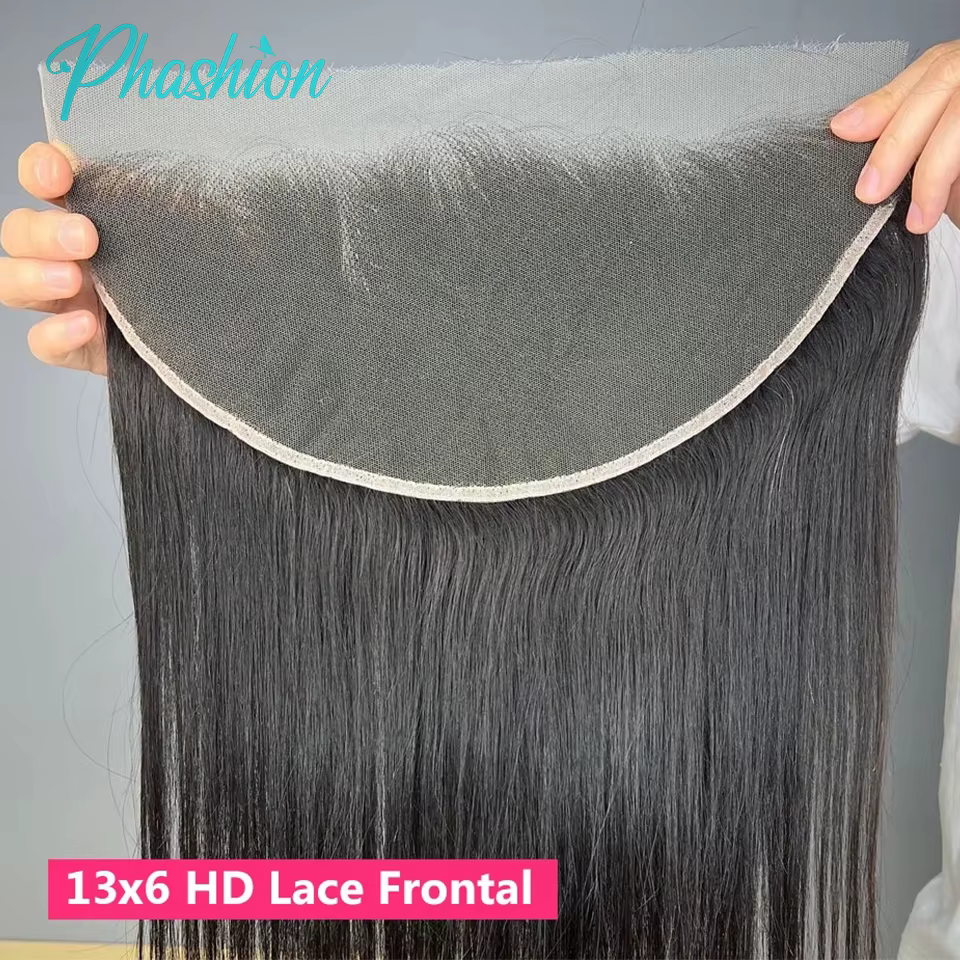 Phashion HD 13x6 13x4 dentelle frontale droite pré plumée 4x4 5x5 6x6 suisse fermeture complète seul