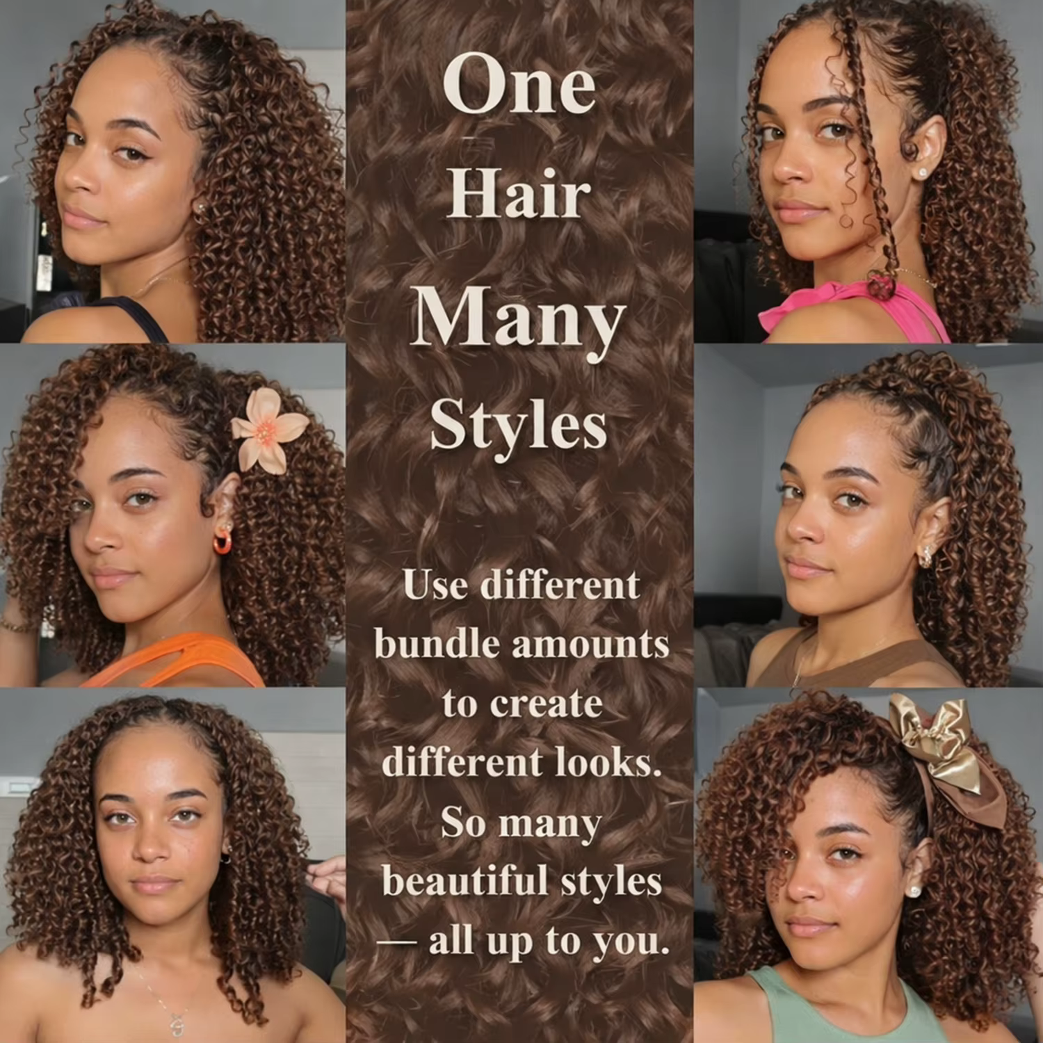 Extensions de cheveux humains pré-séparées Chocorate Brown Deep Wave pour tresses, cheveux à crochet