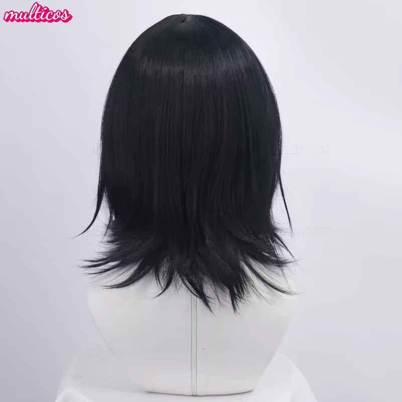 Haute qualité Anime Fyodor Dostoïevski Cosplay perruque noir simulé cuir chevelu Fyodor Dostoïevski 