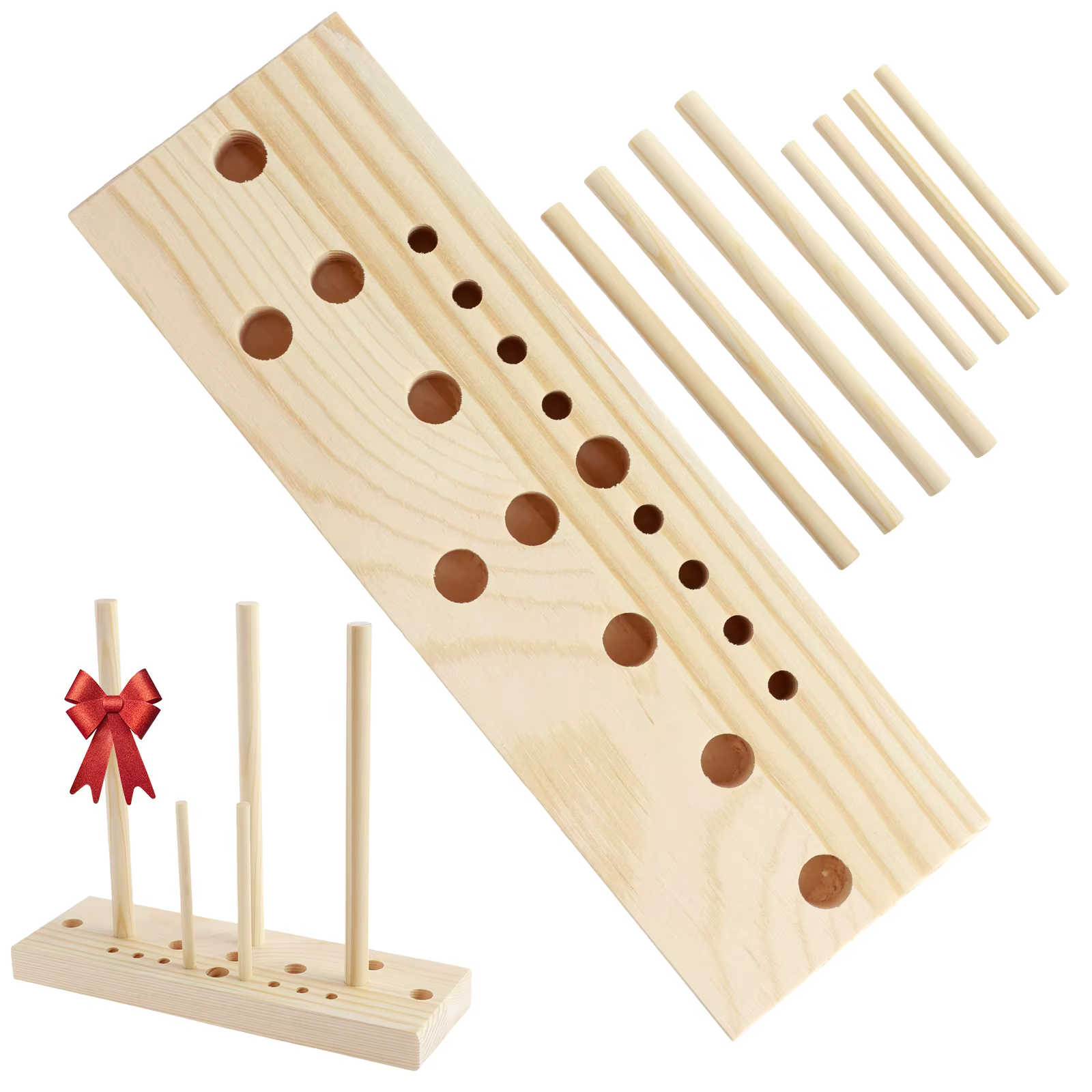 Fabricant d'arc étendu pour couronnes de ruban, outil de fabrication d'arcs en bois, nœuds de cheveu
