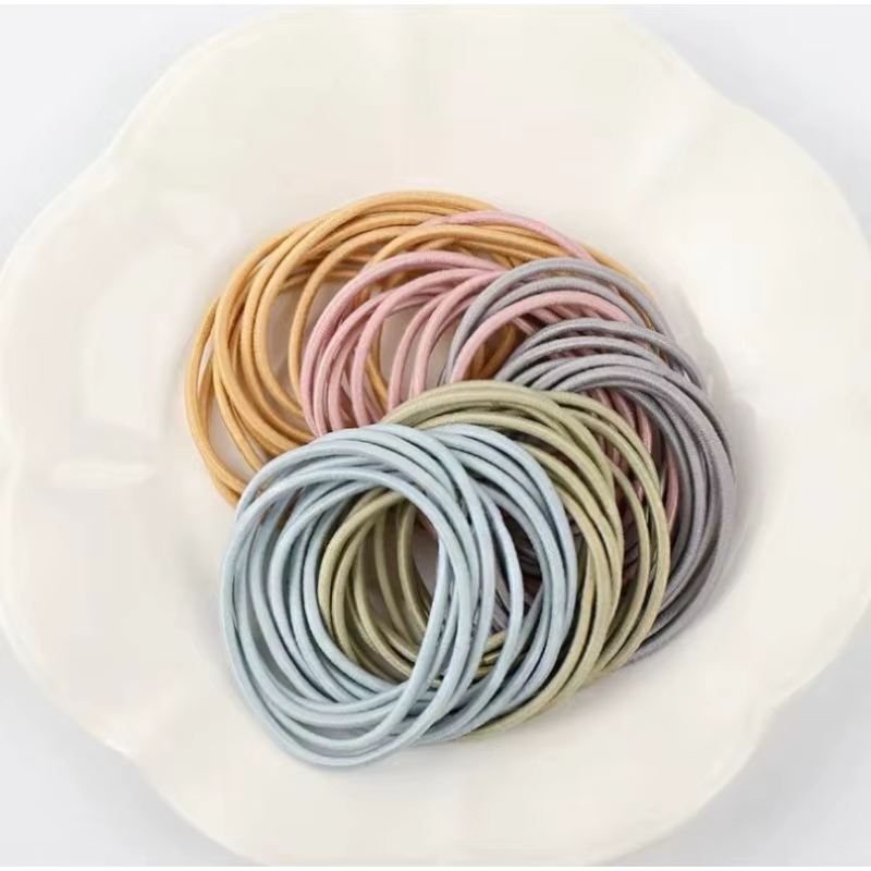 Bandeau élastique noir pour femmes, corde à cheveux pour filles, pince à queue de cheval de couleur