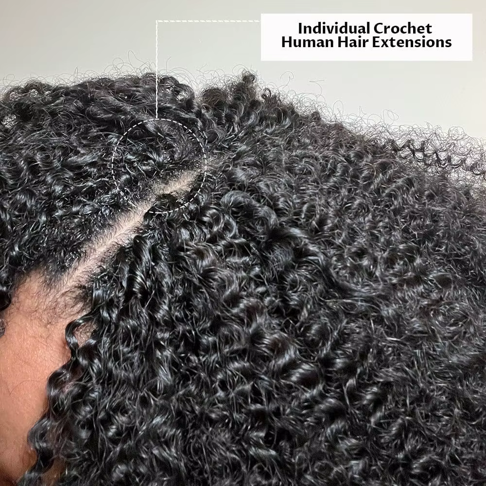 Extensions de cheveux au crochet 12A Deep Wave sans nœuds pré-séparées, mèches de cheveux humains Wa