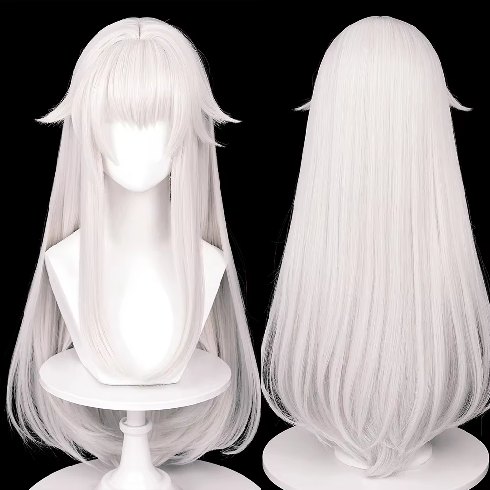 MSIWIGS – perruques de Cosplay synthétiques longues et lisses, cheveux blancs résistants à la chaleu