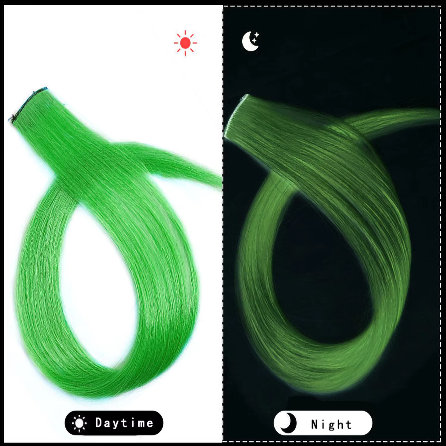 Extensions capillaires synthétiques lisses de 20 pouces, postiches de couleur lumineuse, pinces à ch