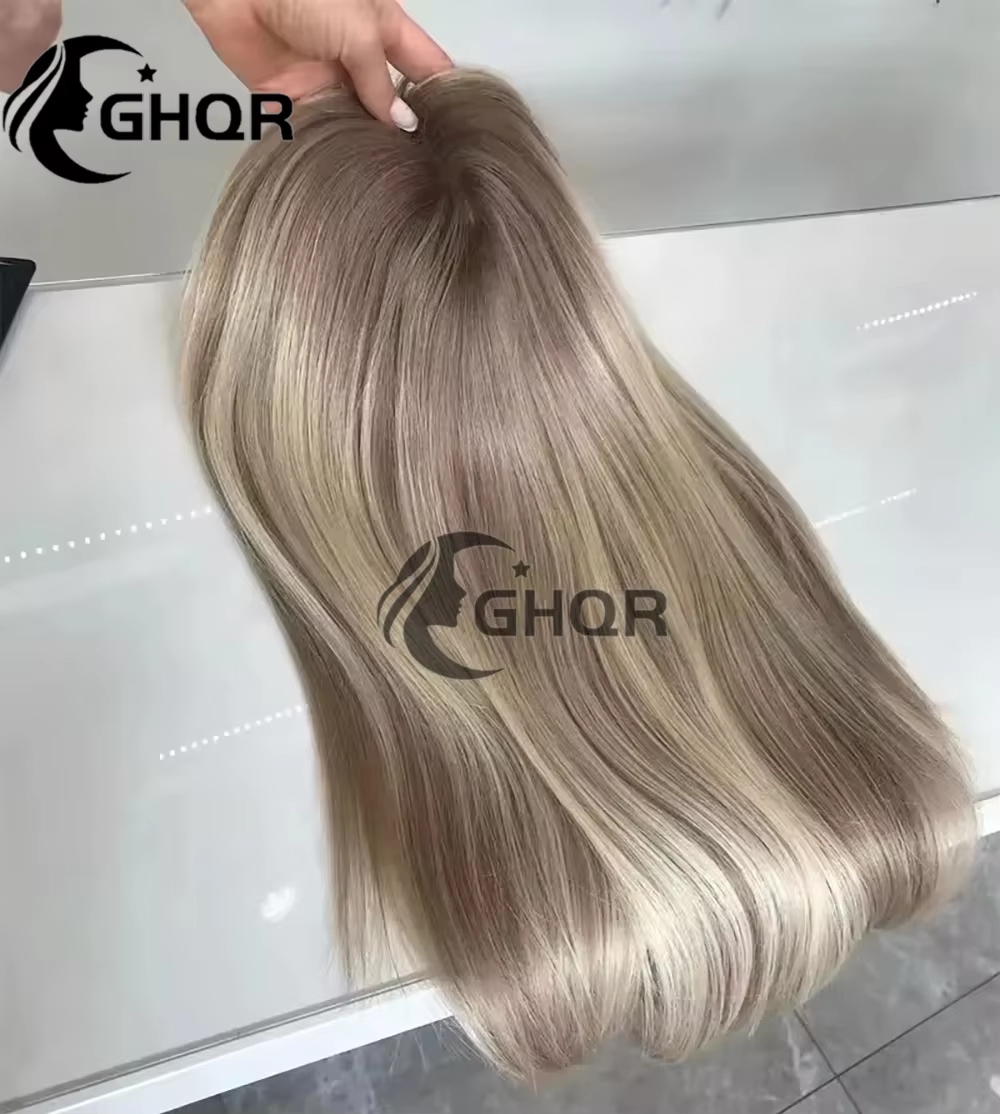 Perruques 100% Cheveux Humains, Perruque Frontale 360 Lace Ombrée Marron Blond, Perruque Lace Fronta