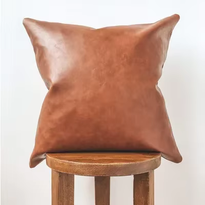 Juste de coussin en similicuir de luxe, taie d'oreiller décorative, moderne, canapé, salon, ferme, n