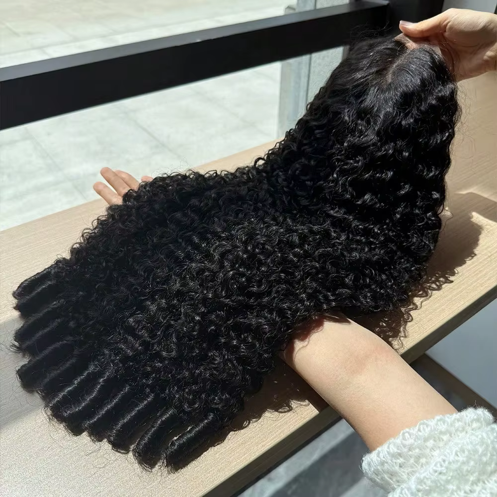 Perruque de cheveux vierges bouclés birmans de 30 pouces, avec dentelle frontale HD transparente inv