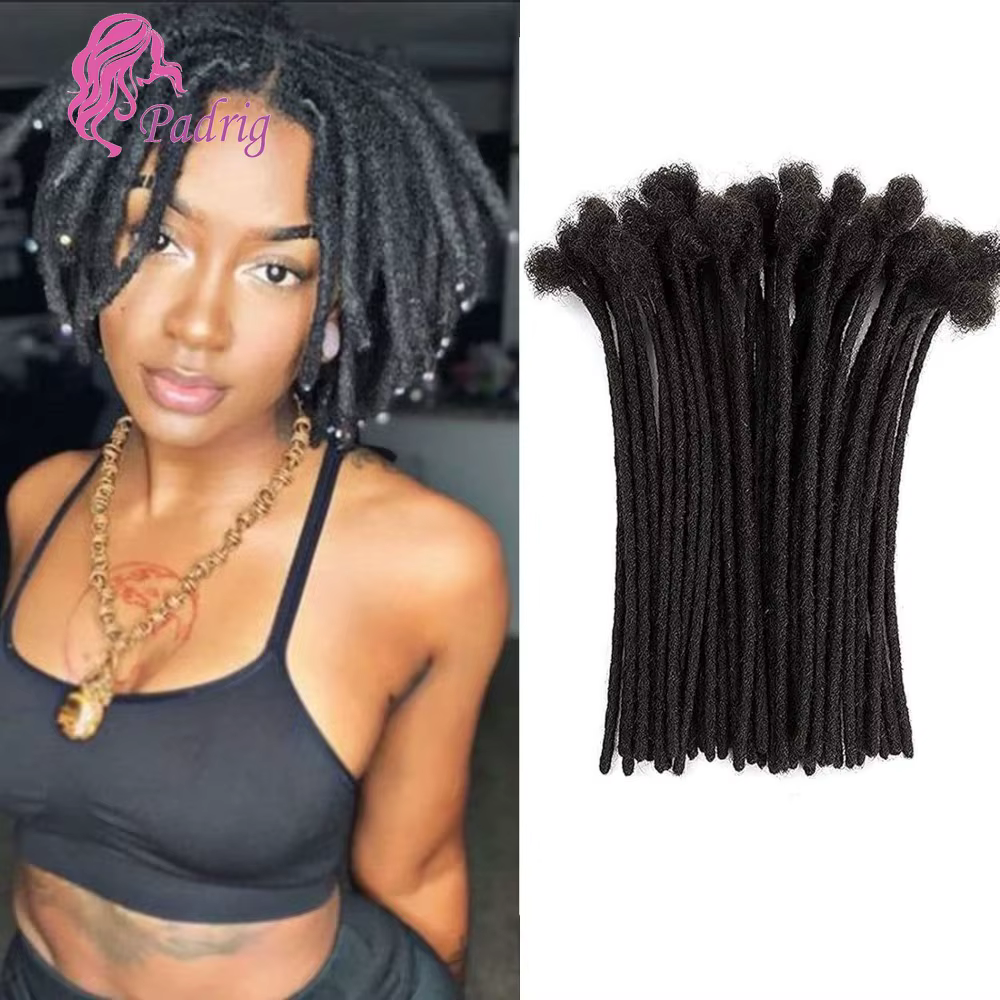 0.2/0.4/0.6/0.8 cm Extensions de dreadlocks de cheveux humains Extensions de serrures de cheveux hum