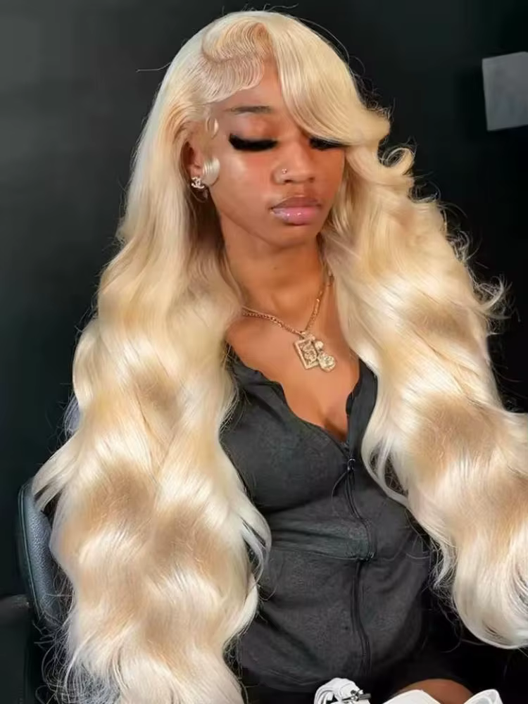 Perruque Lace Front Wig Body Wave Naturelle Blonde, Cheveux Colorés, 13x6, 13x4, HD 613, 30 Pouces,
