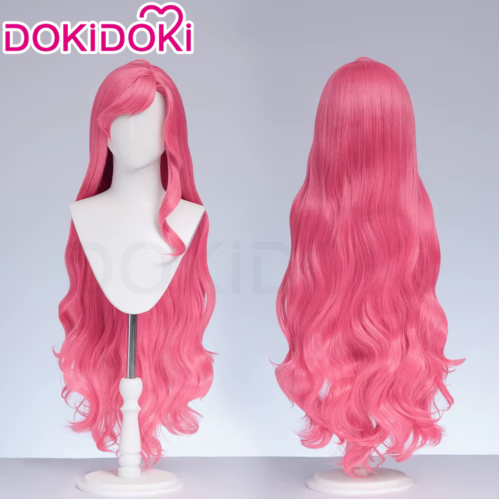 EN STOCK Perruque Alice Auriana Talia Anime LoliRock Cosplay DokiDoki pour femme, rose orange, longu