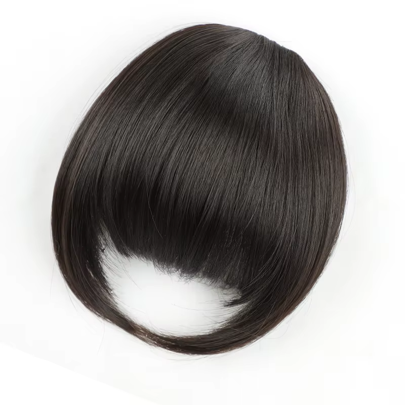 Extensions de faux cheveux à clipser avec clips invisibles, frange française, couverture de branches