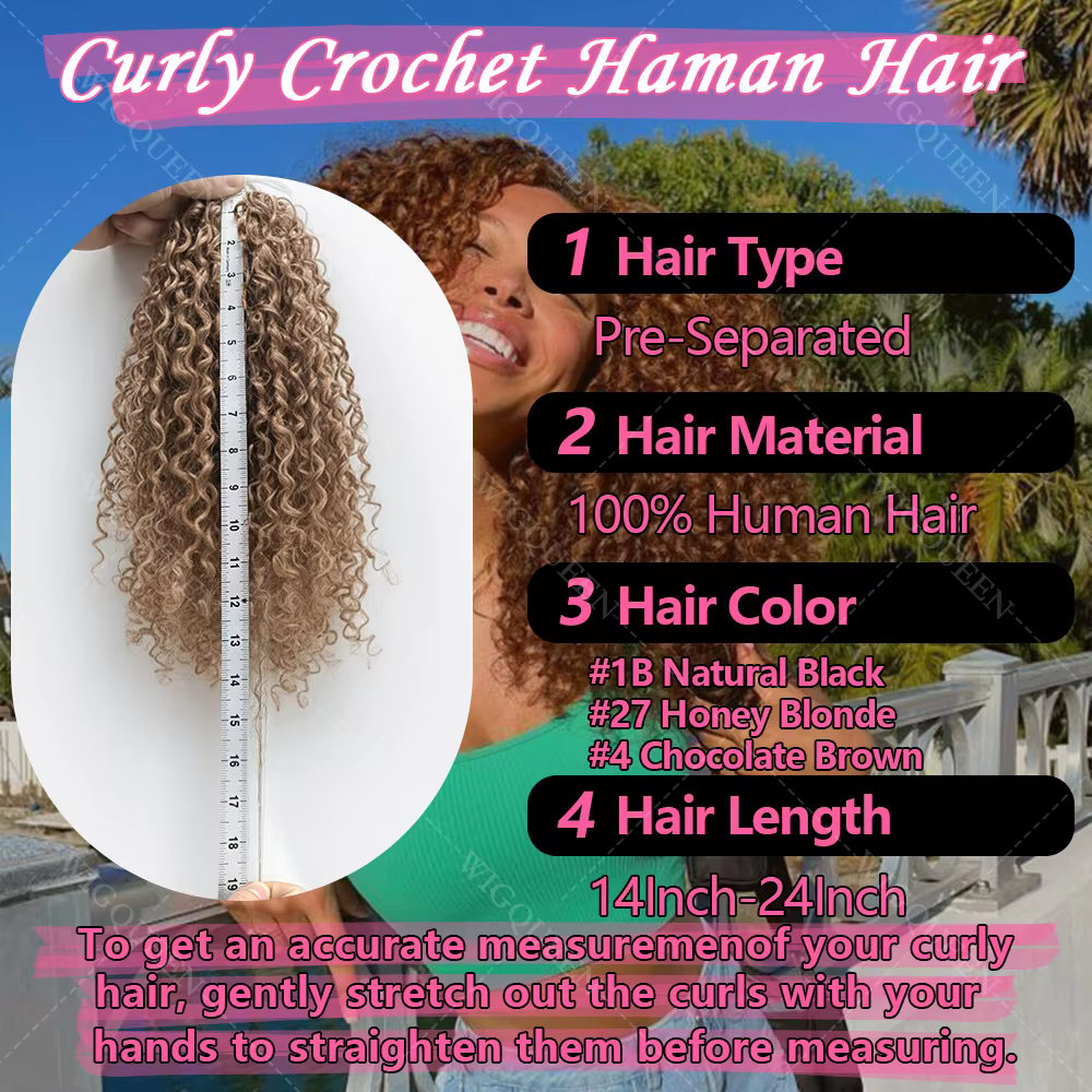 4/27 mettre en évidence couleur plume Crochet cheveux Afro crépus bouclés pré-bouclés Crochet cheveu