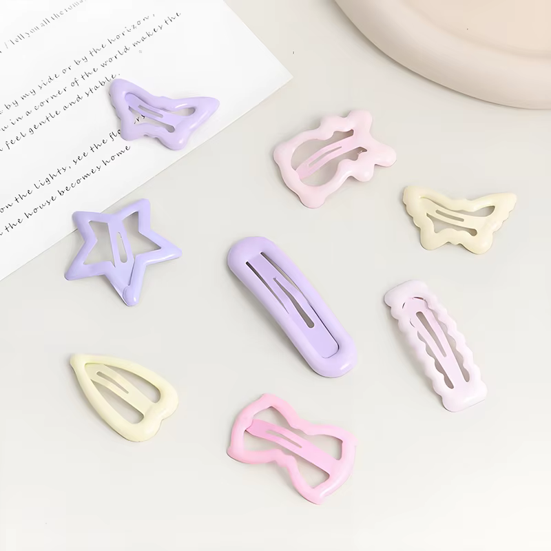 Ensemble de pinces à cheveux étoiles douces et douces, Barrettes sans traction pour bébés filles et