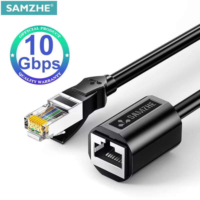 SAMZHE Cat6 câble d'extension Ethernet RJ45 mâle à femelle adaptateur d'extension Ethernet Rj45 pour