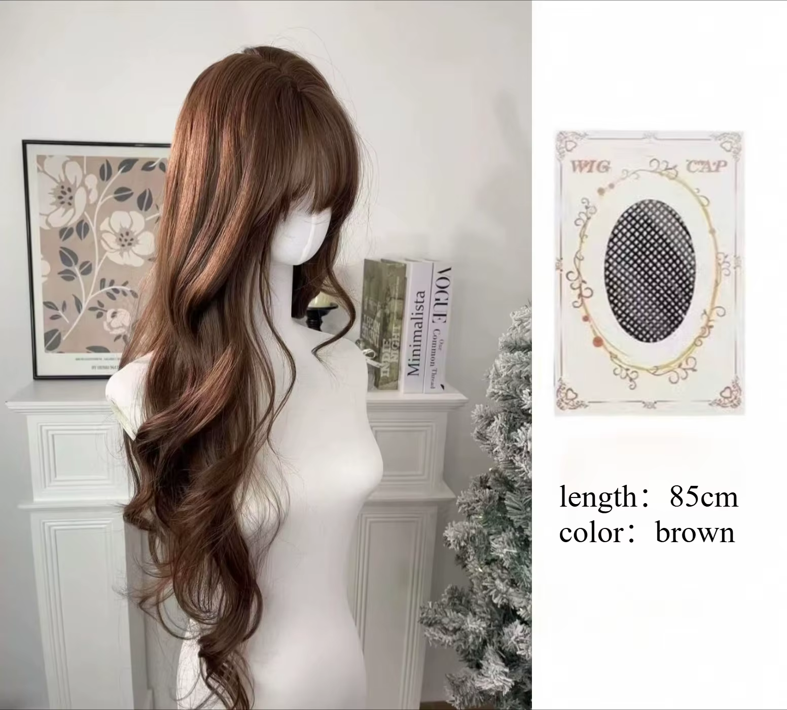 Raiponce – perruque synthétique ondulée française bouclée de couleur Caramel pour femmes, perruques