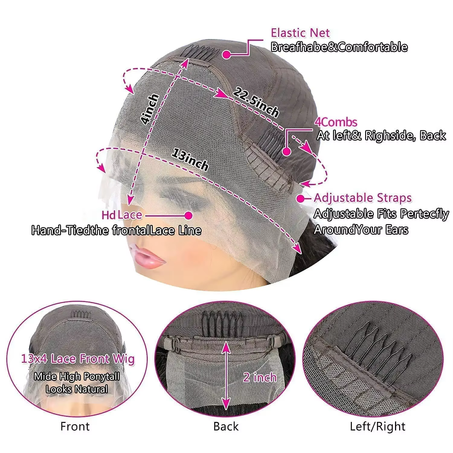 QT Afro crépus bouclés dentelle avant perruques 13x4 HD Transparent cheveux humains dentelle perruqu