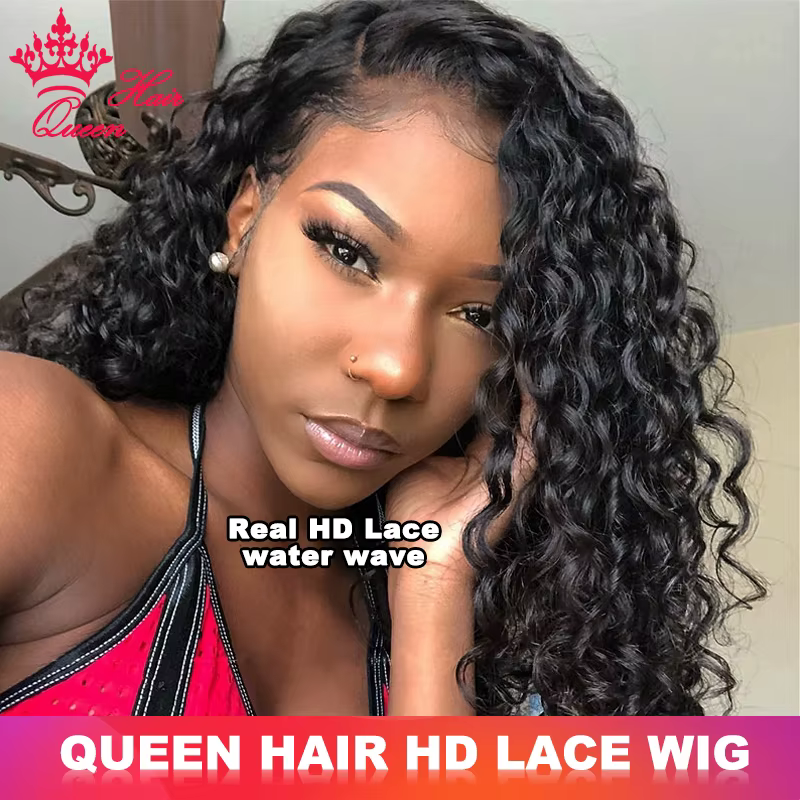 HD Lace Water Wave 13x6 5x5 6x6 Wig Raw Human Hair Wigs Pre Plucked Natural Hairline Melt Skin Lace 