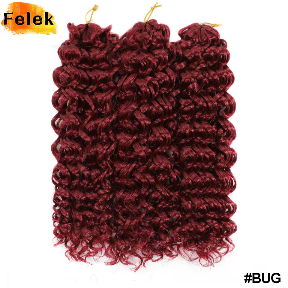 Extensions capillaires synthétiques bouclées de 14 pouces pour femmes, tresses ombrées brunes et blo