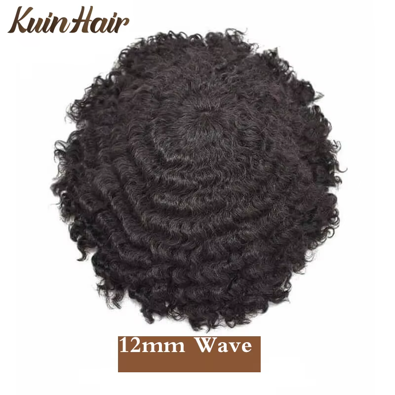 Toupet Afro Curl avec Nministériels ds pour Homme, Systèmes de Cheveux Humains Remy, Prothèse Capill