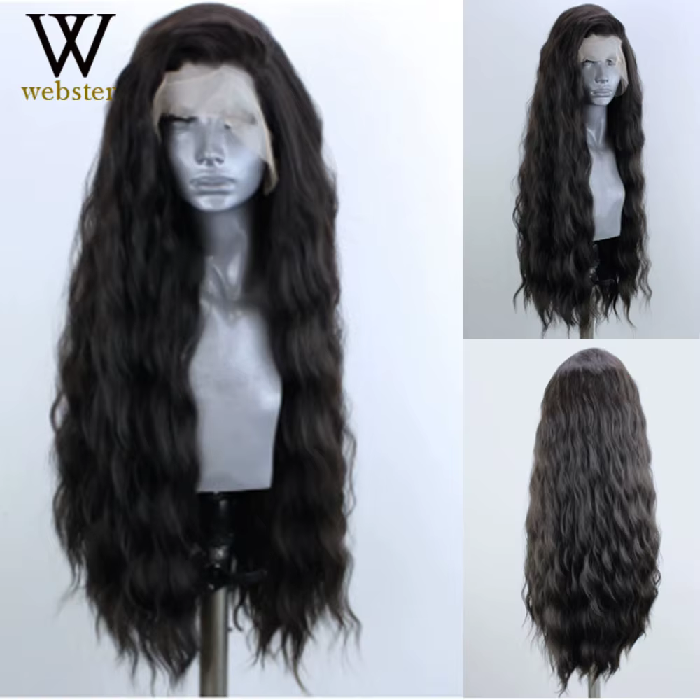 Webster – perruque Lace Front Wig synthétique Blonde, perruque longue ondulée naturelle avec raie la