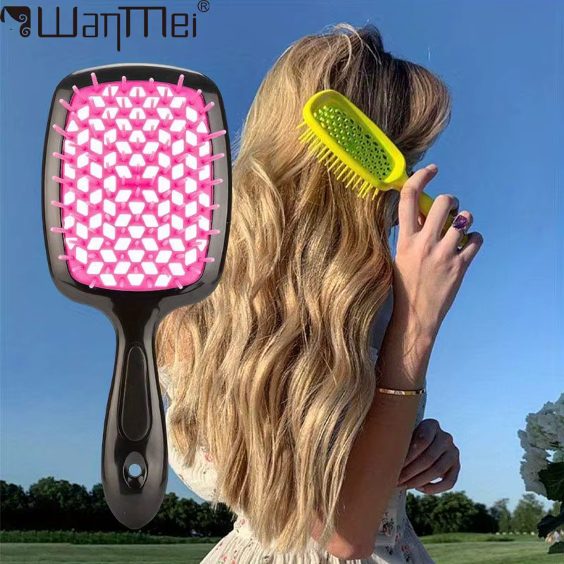 WANMEI coussin d'air peigne plastique Massage antistatique sec humide cheveux bouclés creux brosses 