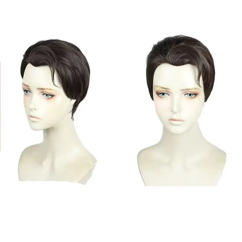 Perruque cosplay detroit: devenir humain, RK800, cheveux synthétiques courts, accessoires + bonnet