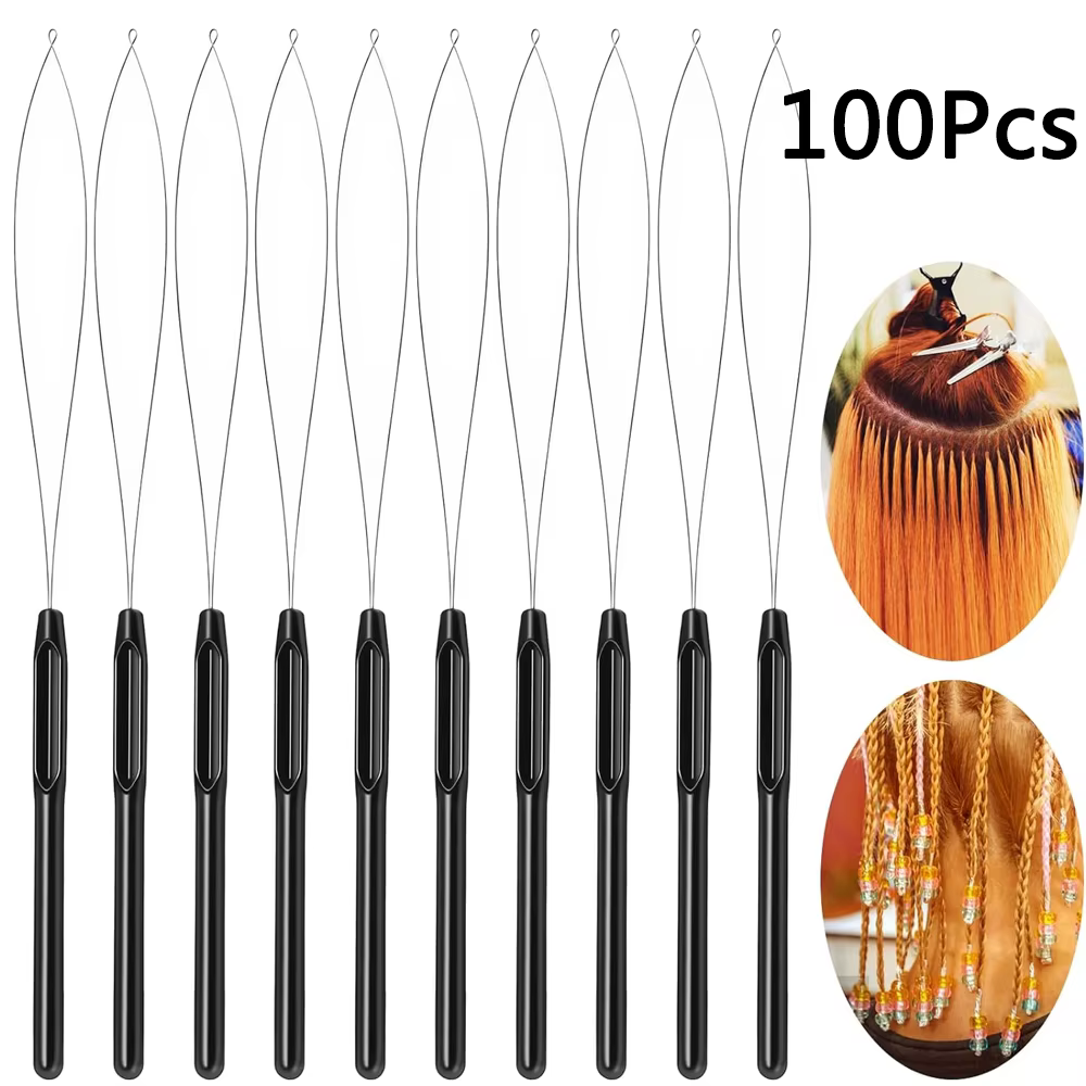 100 pièces outils d'extension de cheveux et outil de dispositif de perles pour les fournitures d'ext