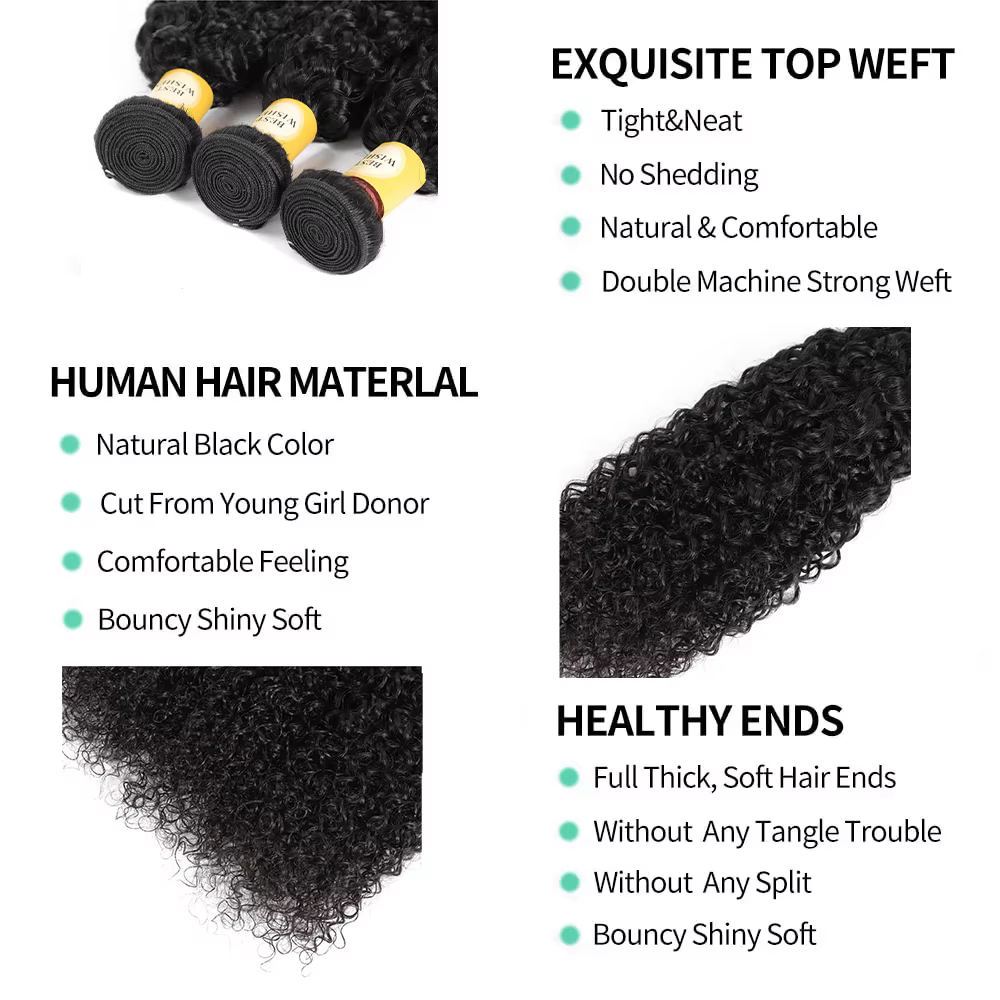 32 Inch Kinky Curly Pelucas De Cabello 100 Humano 1/3/4 Pcs Faisceaux Bouclés Jerry Tissage Cheveux 