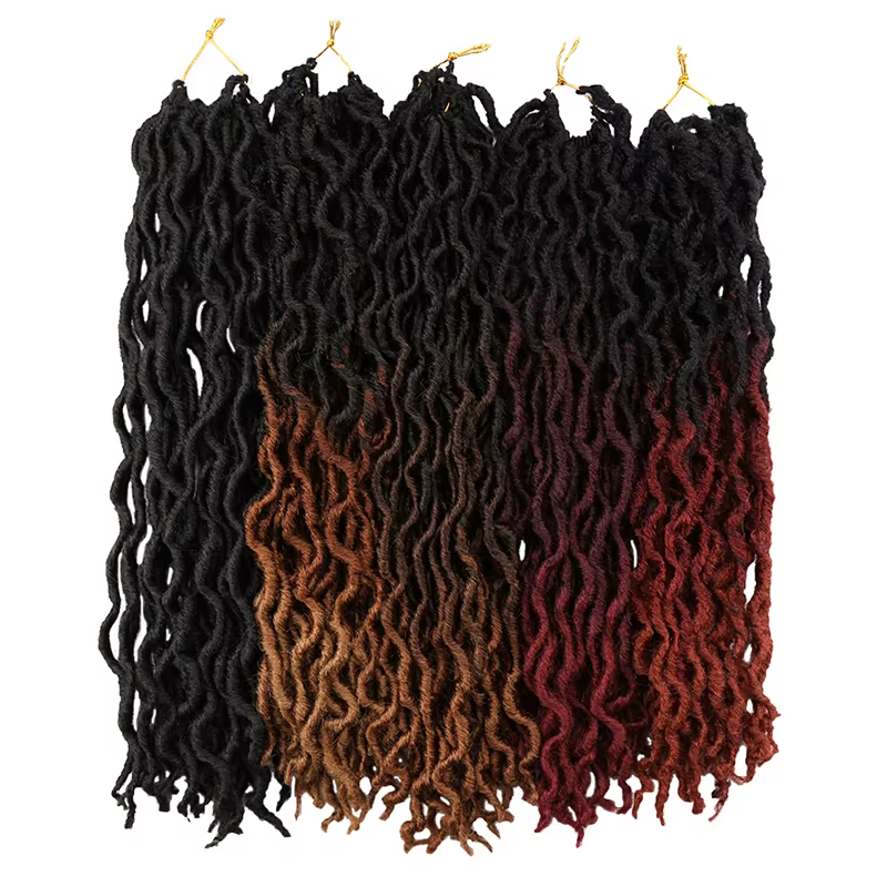 Déesse Faux Locs Crochet cheveux doux bouclés Dreadlocks Extensions de cheveux synthétique tressage